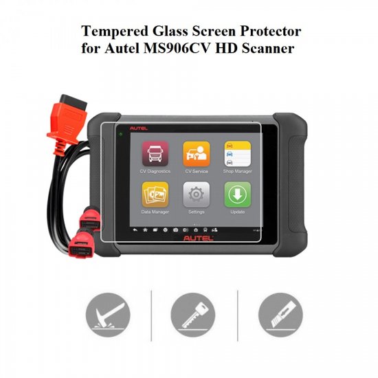 Tempered Glass Screen Protector for Autel MaxiSys MS906CV HD - Click Image to Close